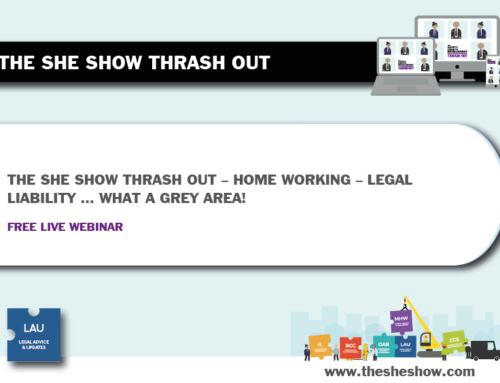 The SHE Show Thrash Out – Home Working – Legal Liability … What a Grey Area!